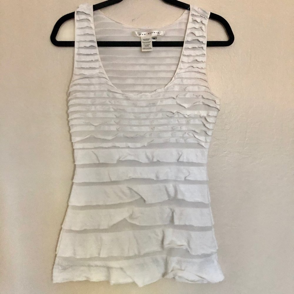 Max Studio White Sleeveless Top